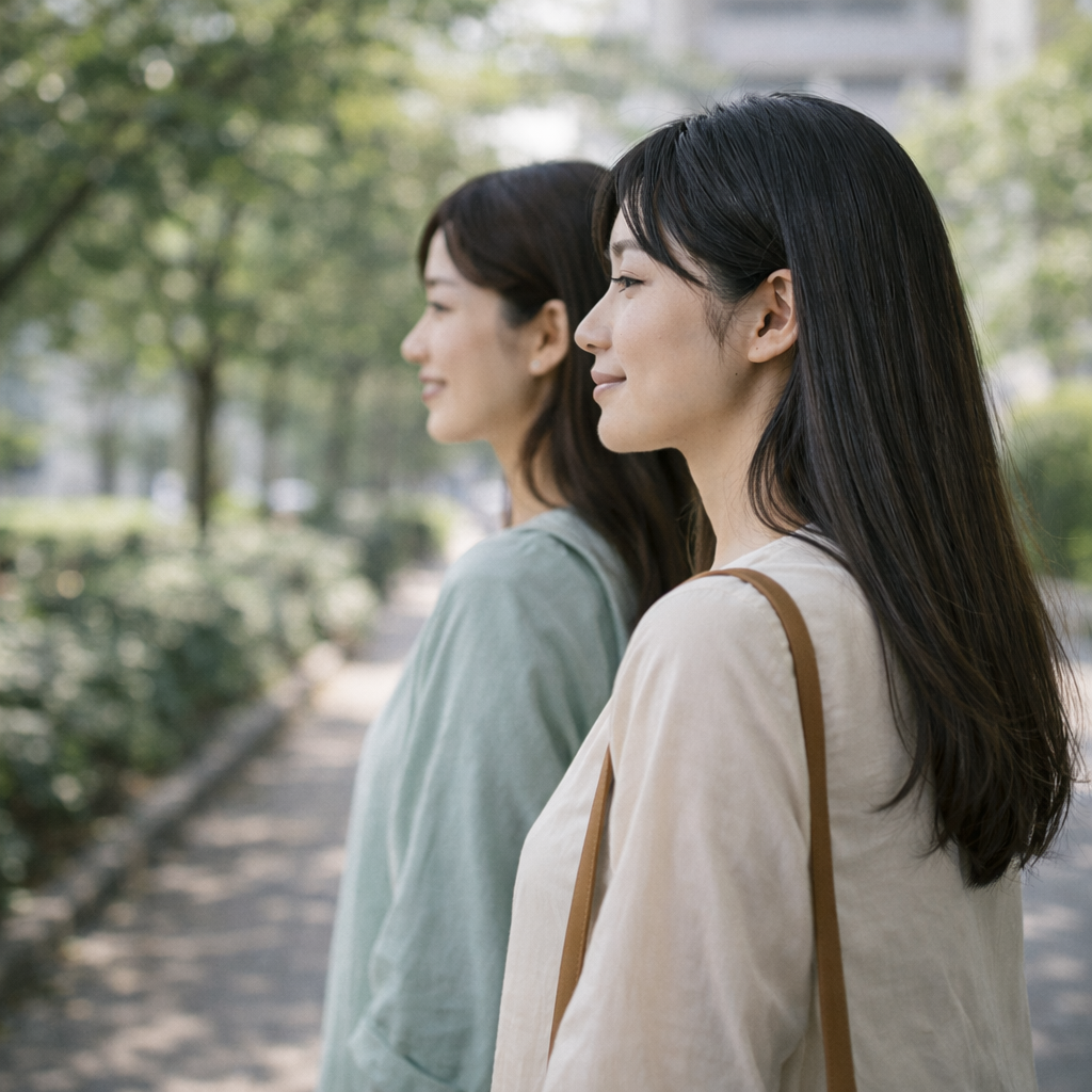人と並んだときに気にならなかった